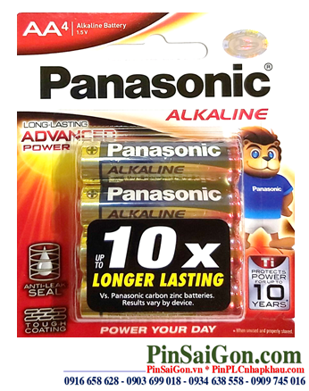 Panasonic LR6T/4B; Pin AA 1.5v Alkaline Panasonic LR6T/4B Made in Thailand | Vỉ 4viên